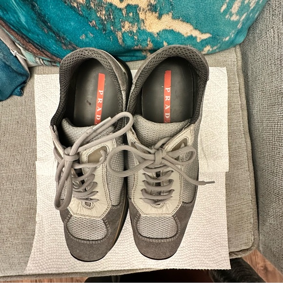 PRADA Trainers ATHLETIC LUXURY ~CHIC COMFORT ~ a Timeless Design & Neutral Color - Picture 8 of 16
